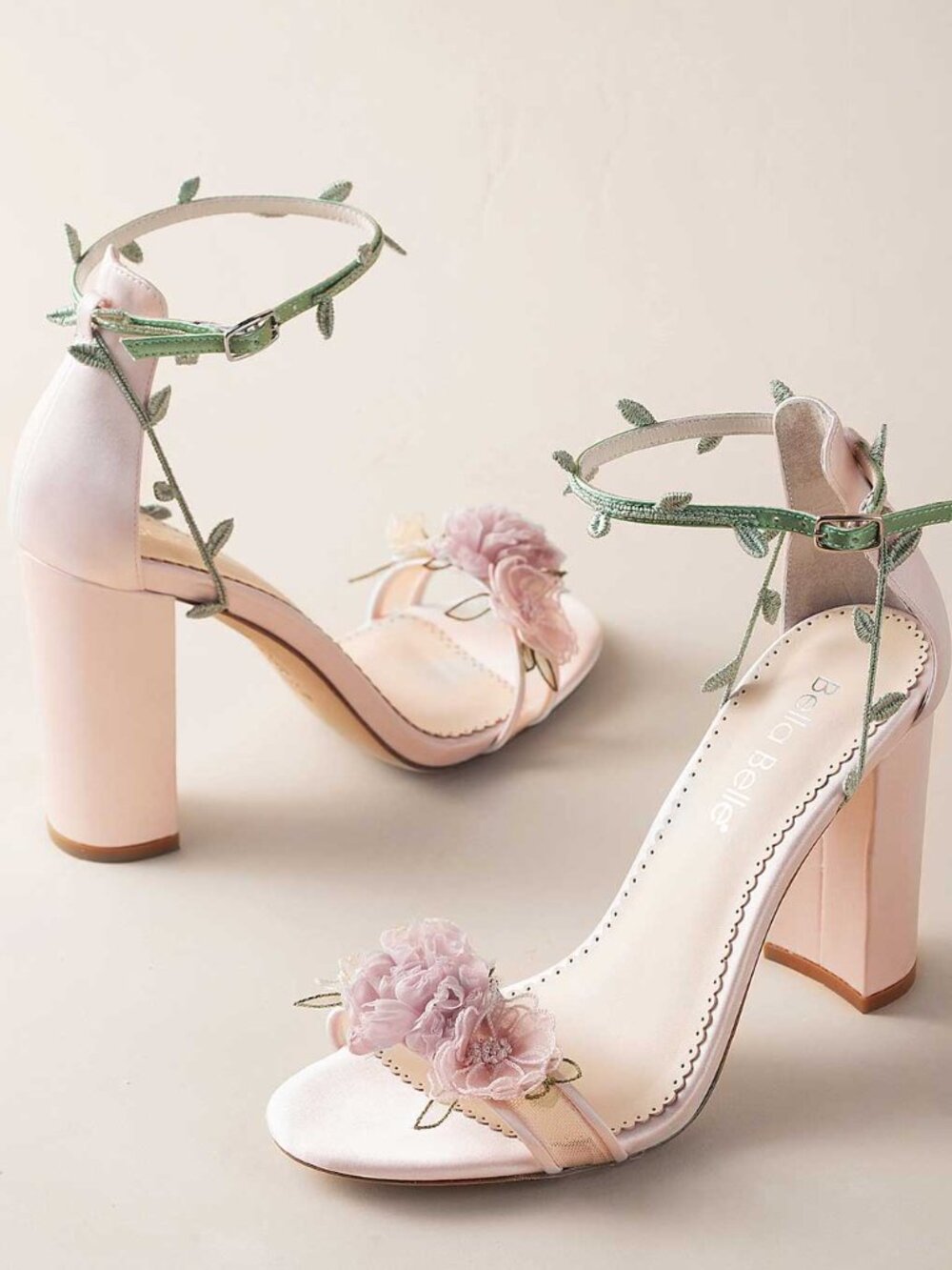 Bella Belle EDEN Blush Block Heels